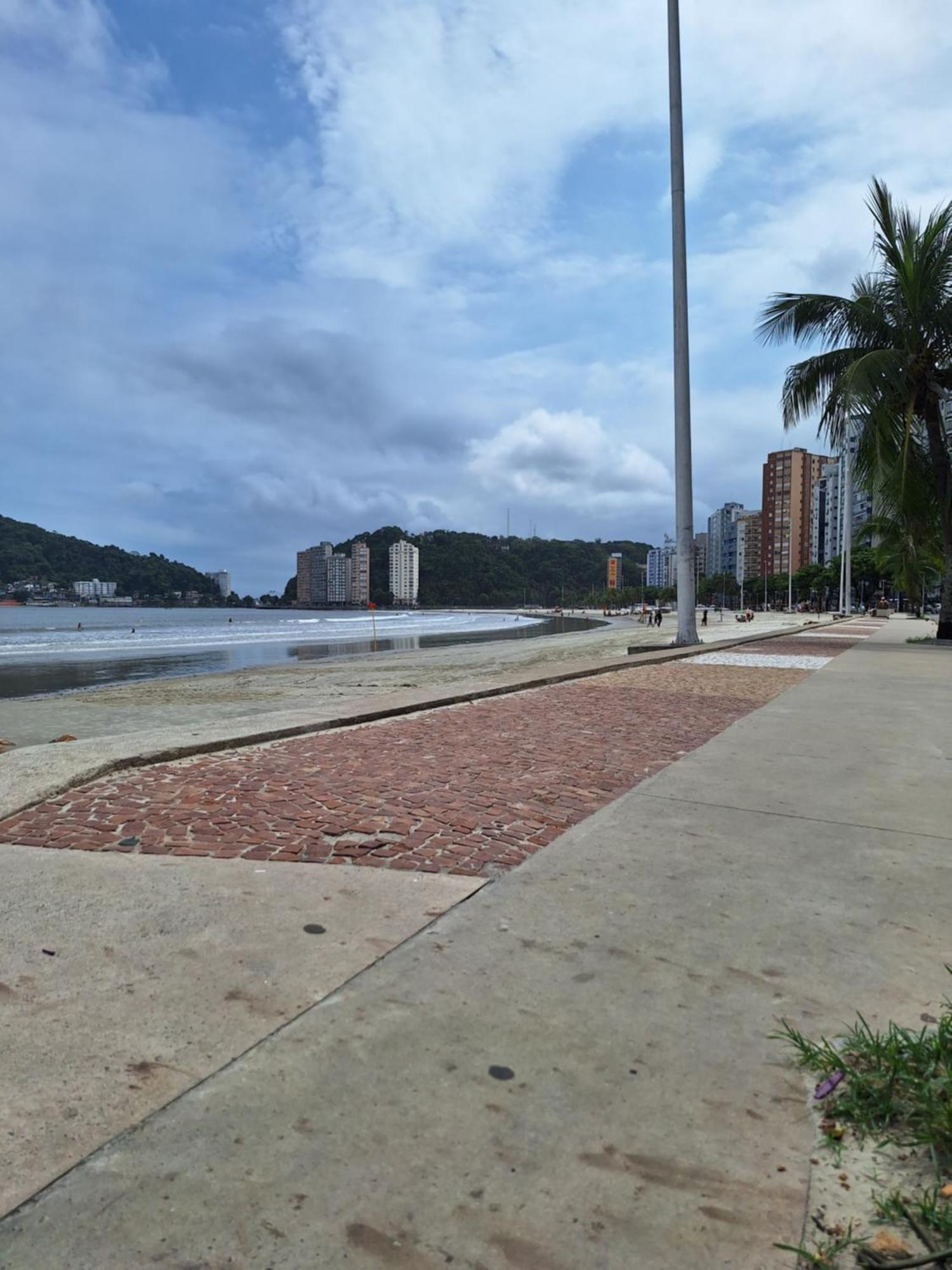 Pe Na Areia Gonzaguinha Sao Vicente Apartment Exterior photo